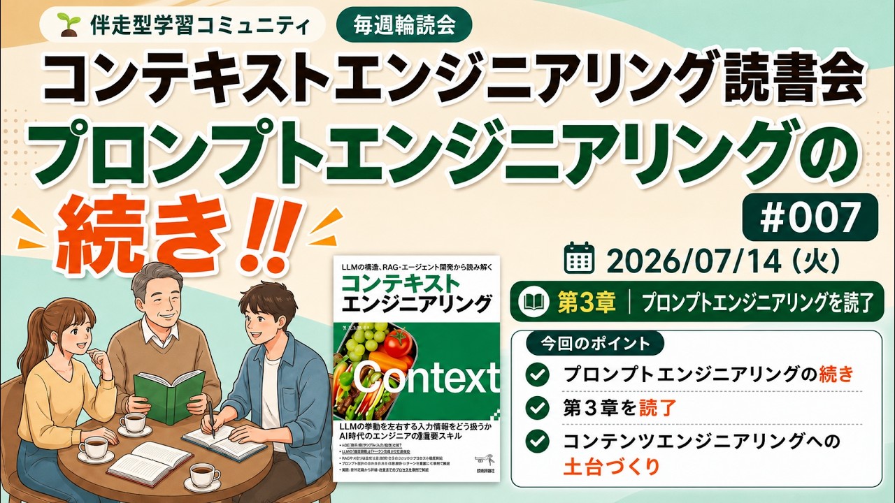 コンテキストエンジニアリング読書会#007:AI導入方針・プロンプト設計・RAG運用・人材育成の課題整理